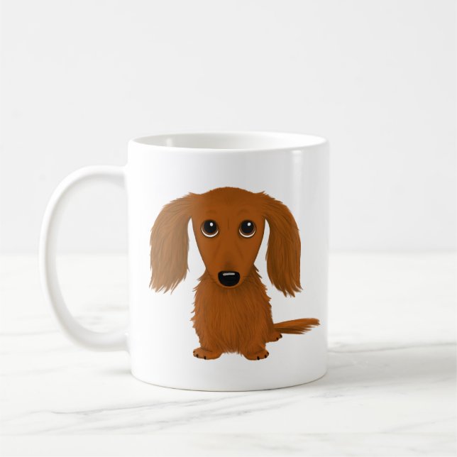 Mug Dachshund roux | Joli chien Wiener (Gauche)