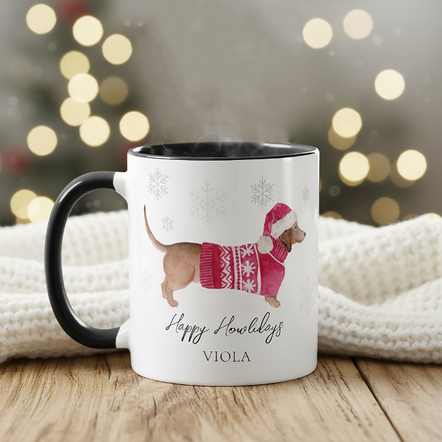 Mug Dachshund Wiener Dog Holiday Season  (Créateur téléchargé)