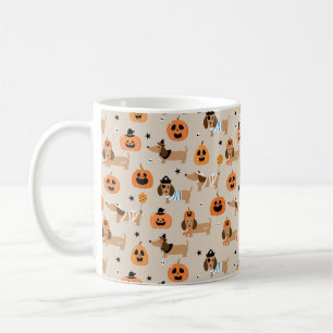 Mug Dachshunds en Halloween Costumes Motif