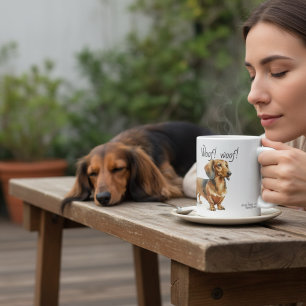 Mug Dachshunds Marron PERSONNALISER