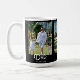 Mug Dad Established Grunge Text Black 3 Photo