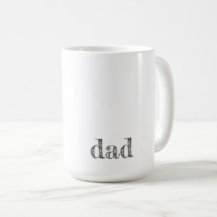 Mug DAD Fête des pères de typographie moderne Joie Enf