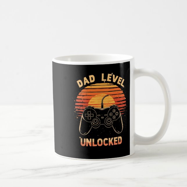Mug Dad Level Unlocked Funny Retro New Dad Gamer  (Droite)