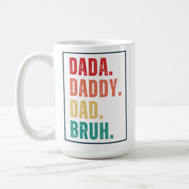 Mug Dada Daddy Papa Bruh désespéré Fête des pères rétr (Gauche)