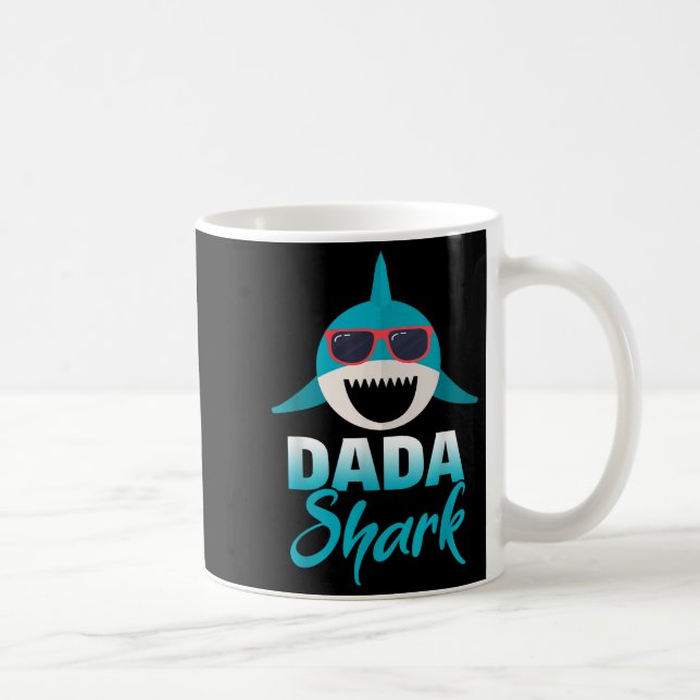 Mug Dada Shark Portant un Cool Sungles Papa (Droite)