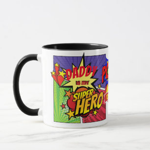 Mug DADDY Est Mon SUPERHERO Personnalisé Héros COMIC