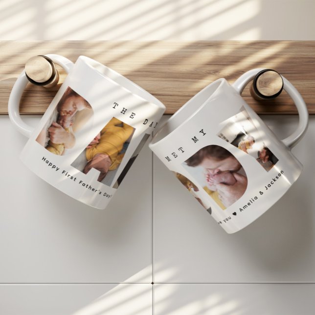 Mug Daddy Photo Collage Première Fête des pères pour N (Créateur téléchargé)