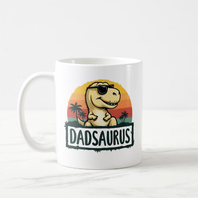 Mug Dadsaurus Dinosaur Papa Papa Saurus Fête des pères (Gauche)