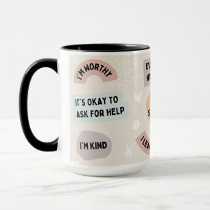Mug d'affirmation avec des citations positives