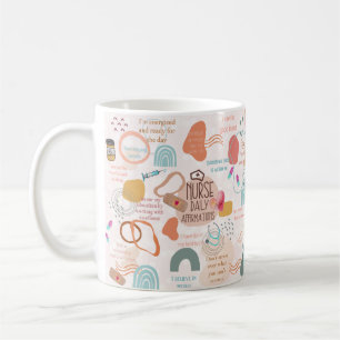 Mug d'affirmation quotidienne infirmière