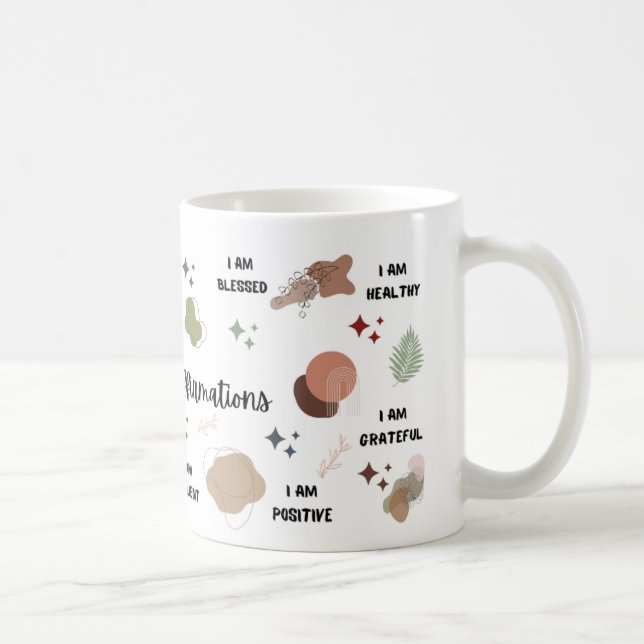 "Mug d'Affirmations quotidiennes - Mug de café mot (Droite)