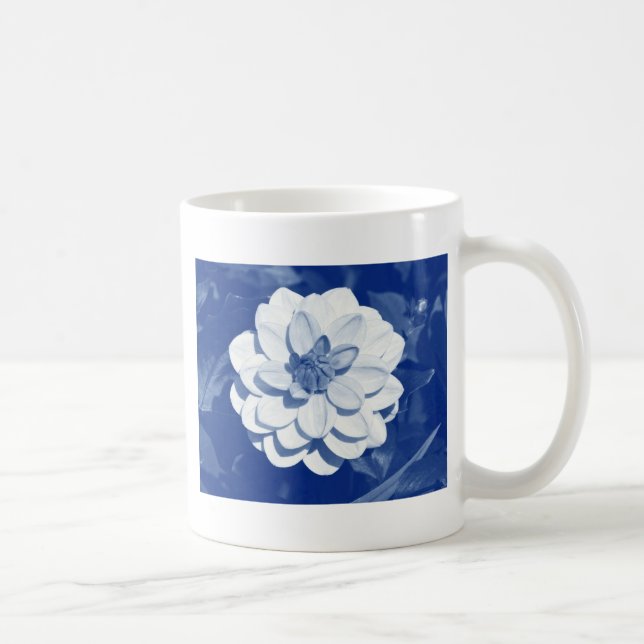 Mug Dahlia - Cyanotype numérique (Droite)