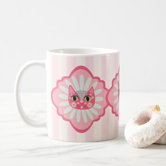 Mug Daisy Kitty Visage Purr-fect (Avec donut)