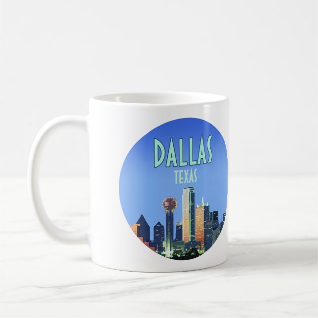 Mug Dallas Downtown Texas Vintage (Gauche)