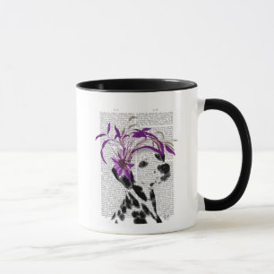 Mug Dalmate avec Fascinator pourpre