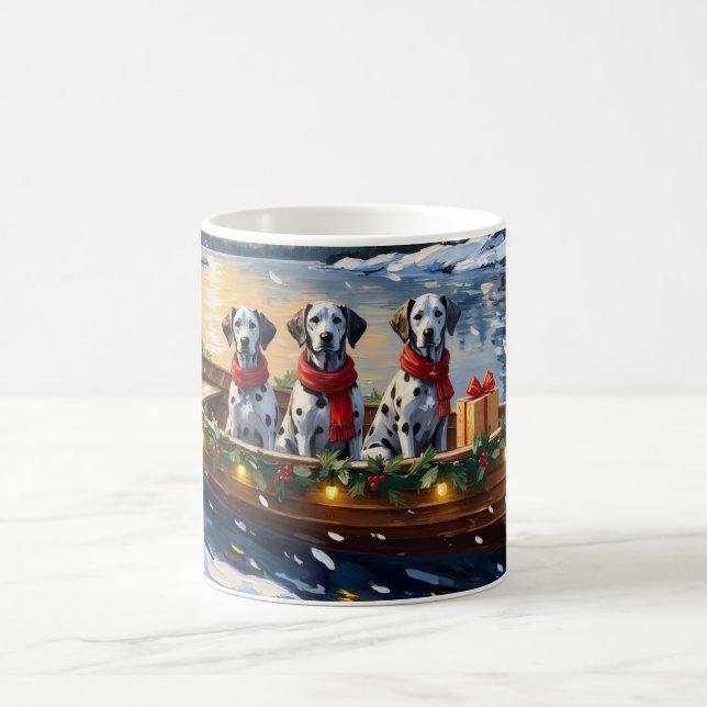 Mug Dalmatian Christmas Boat Holiday (Centre)