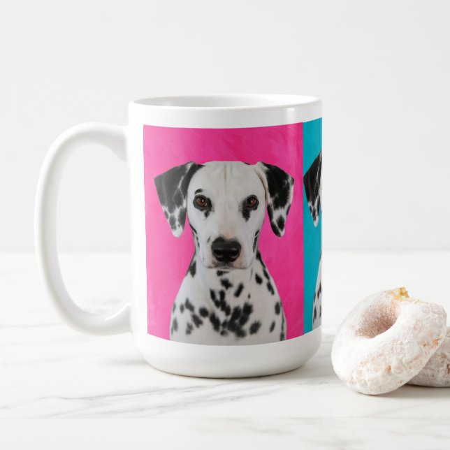 Mug Dalmatien de couleur (Avec donut)