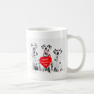 Mug Dalmatiens Heureuse Sainte-Valentin de coeur de ch
