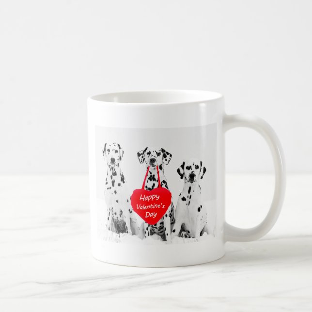 Mug Dalmatiens Heureuse Sainte-Valentin de coeur de ch (Droite)