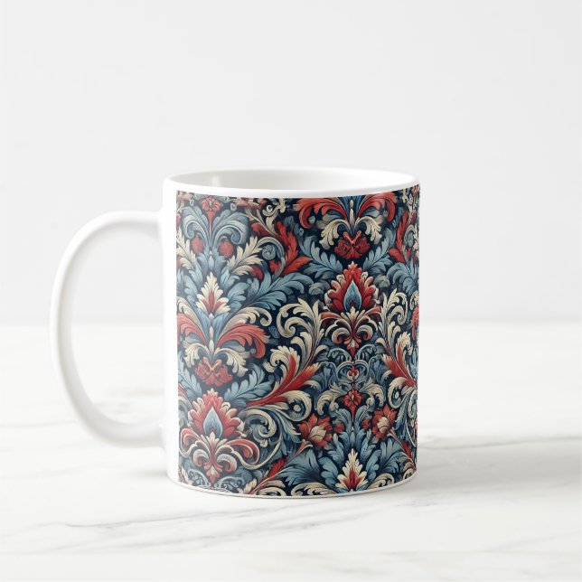 Mug Damas bleu, rouge et blanc (Gauche)