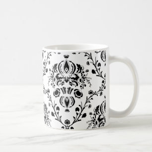 Mug Damask blanc et noir