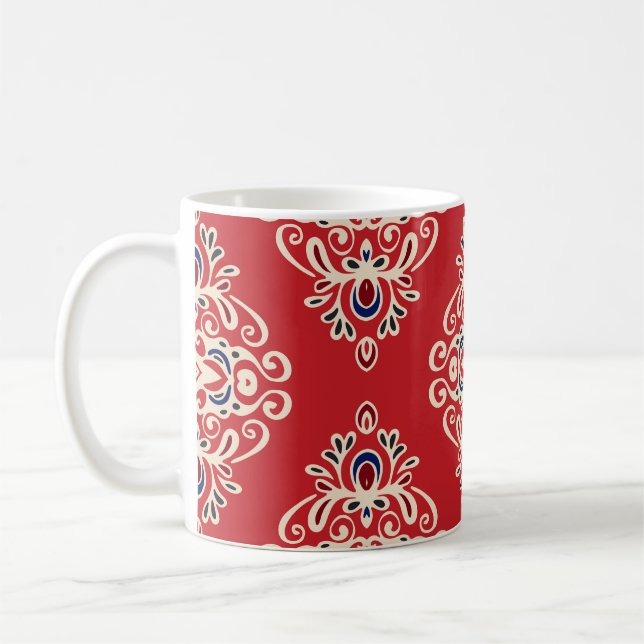 Mug Damask Vintage : Flourish Seamless Motif. (Gauche)