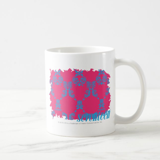 Mug Damassé 3 Aqua-Magenta (Droite)