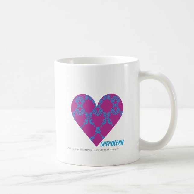 Mug Damassé 4 Aqua-Pourpres (Droite)