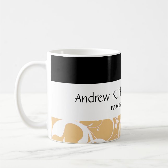 Mug Damassé dentaire de personnel administratif pro (Gauche)