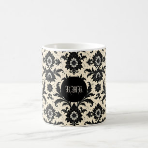 Mug Damassé noir sur sépia