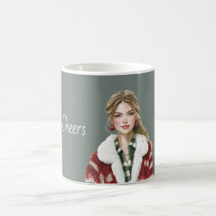 Mug Dame blonde Boucles d'oreilles Grenade