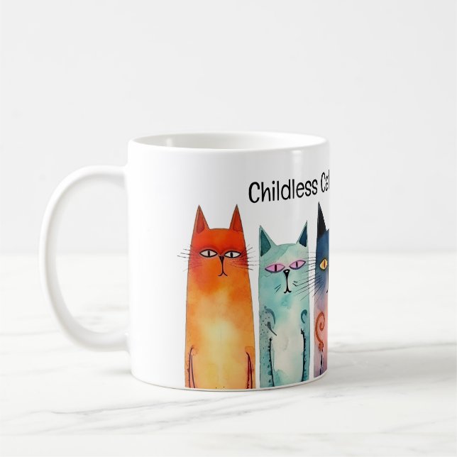 Mug Dame chatte sans enfant pour Kamala Whimsical (Gauche)