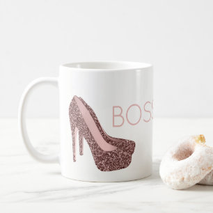 Mug Dame Chic Boss  Chaussures Roses à Parties scintil