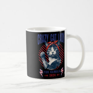 Mug Dame de chat fou pour Kamala Chat sans enfant Lady