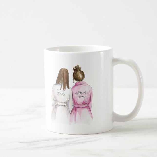 Mug Dame de honneur ? Domestique de brune de jeune (Droite)