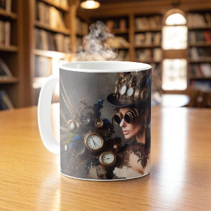 Mug Dame du Temps Mécanique Steampunk Victorien Vintag