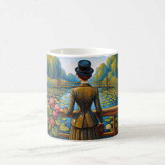Mug Dame élégante au bord de la rivière aux lys