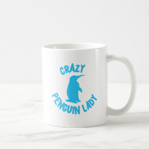 Mug dame folle de pingouin