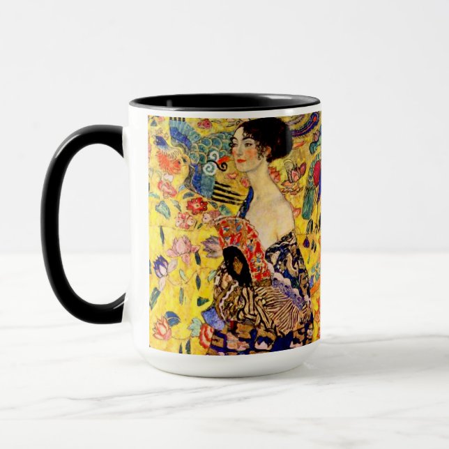 Mug Dame Gustav Klimt avec ventilateur (Gauche)