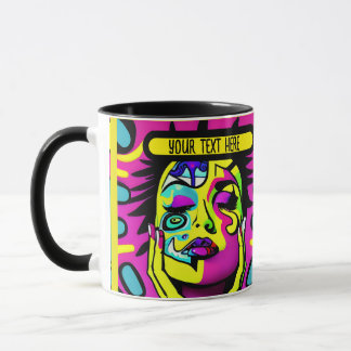 Mug dame sexy pshycodelic modifiable