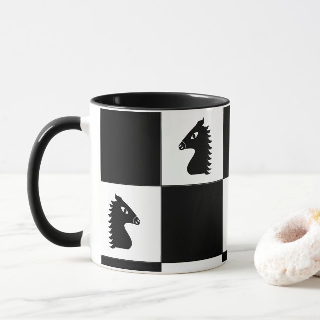 Mug Damier  (Avec donut)