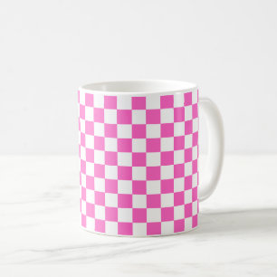 Mug Damier rose visuel classique