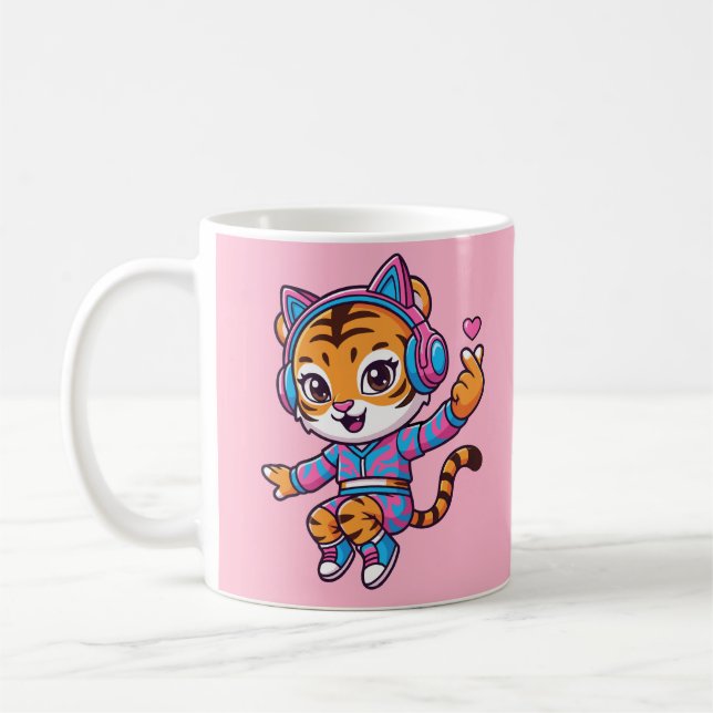 Mug Dancing K-pop Tiger (Gauche)