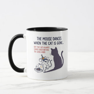 Mug Dancing Mouse & Record Player Illustration | Humor