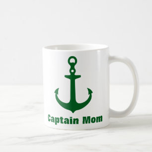 Mug d'Ancre verte de forêt marine personnalisée