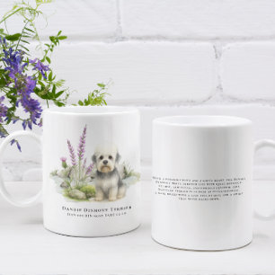 Mug Dandie Dinmont   Aquarelle Chien & Citation sur la