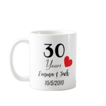 Mug d'anniversaire de mariage personnalisé - Nom e