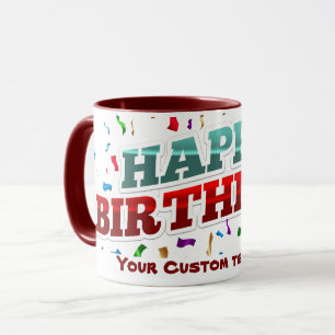Mug d'anniversaire personnalisé