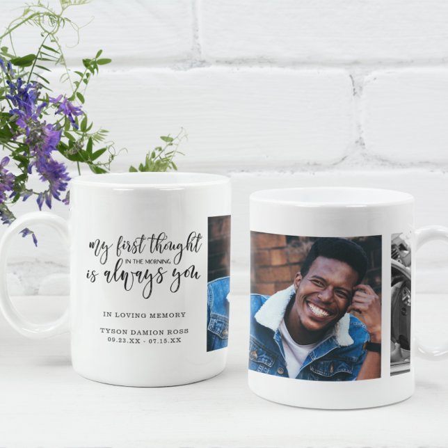 Mug Dans la mémoire aimante | Hand Lettré Deux Collage (Créateur téléchargé)