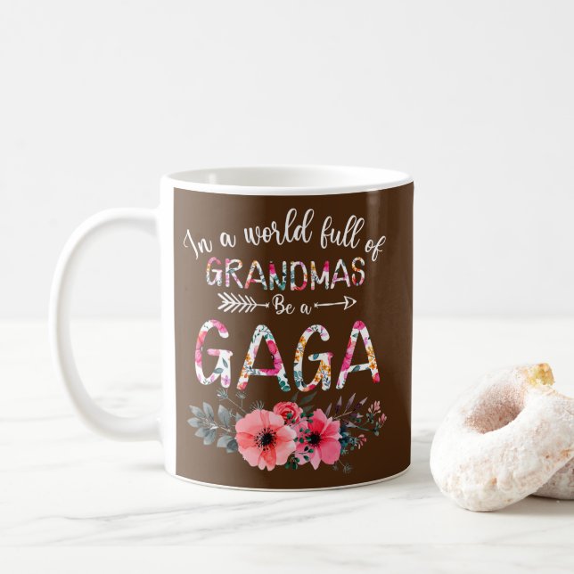 Mug Dans Le Monde Plein De Grandmas Soyez Un Tournesol (Avec donut)